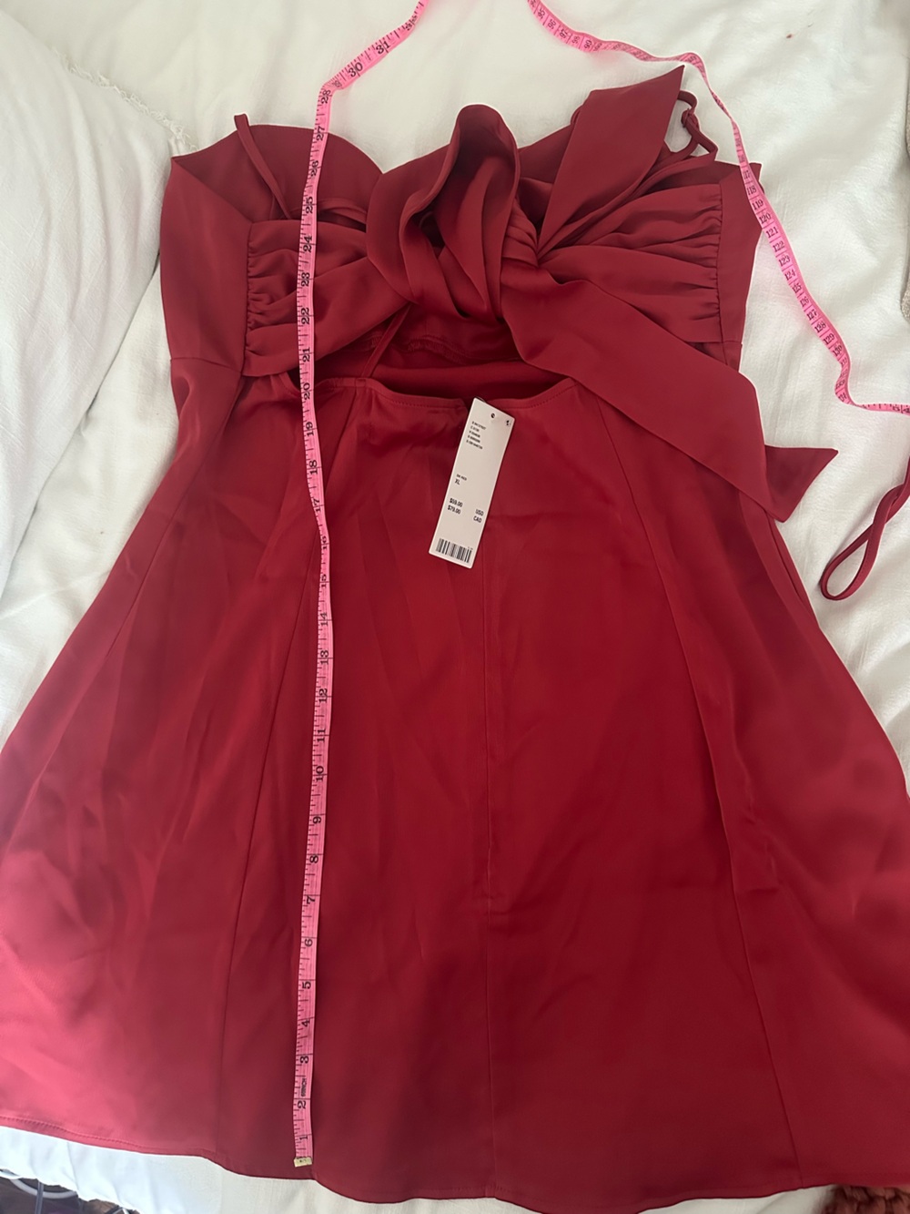 Urban Outfitters Bella Bow-Back Satin Mini Dress - Picture 5 of 8